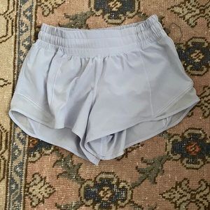 purple/gray hotty hot lululemon shorts
